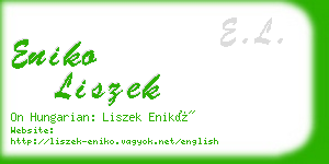 eniko liszek business card